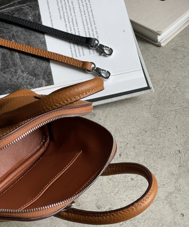 LEATHER MINI BOSTON BAG【11月上旬〜中旬入荷予定】 | JISTORY
