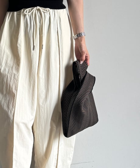 HERRINGBONE KNIT MINI BAG / 2color