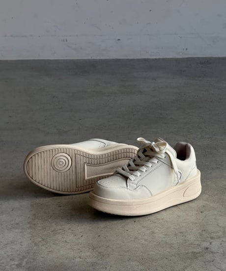 PLATFORM LEATHER COURT SNEAKER/2color