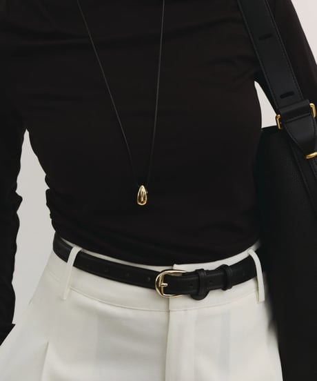 SLIM LEATHER  BELT / 2color