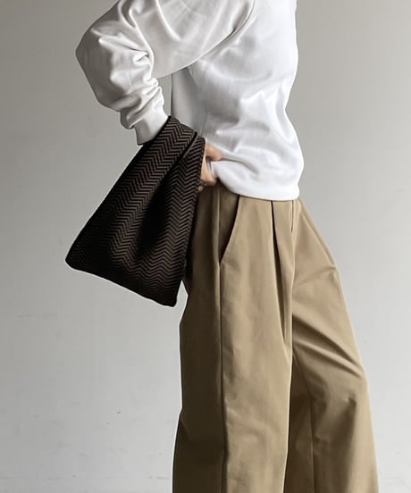 HERRINGBONE KNIT MINI BAG / 2color