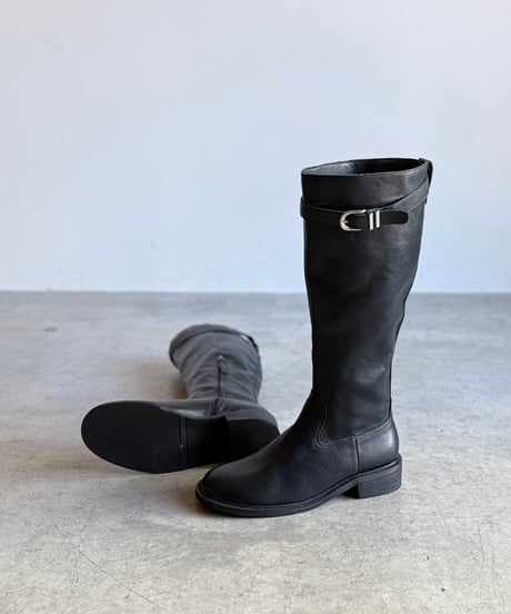LEATHER BELT LONG BOOTS