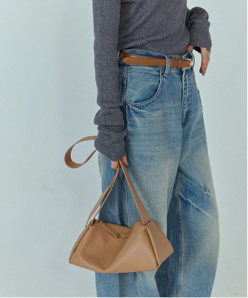 LEATHER ONE SHOULDER BAG/2color | JISTORY