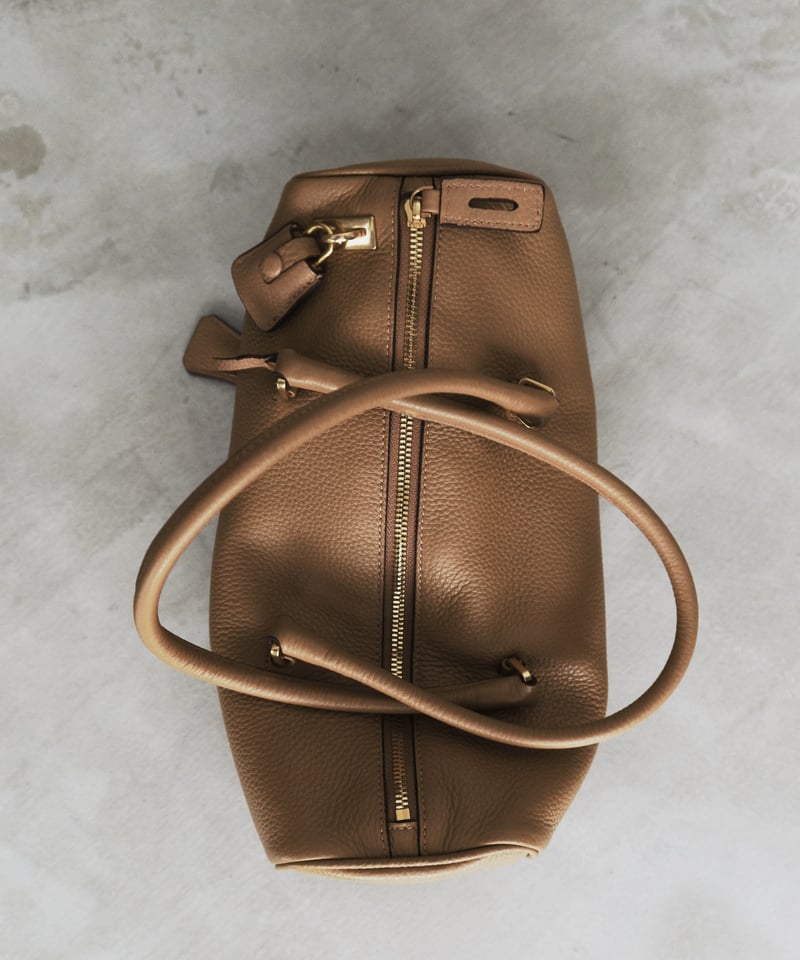 jistory レザーボストンバッグ ベージュ SIDE BELT BOSTON BAG / 5color ＜送料無料＞ | JISTORY