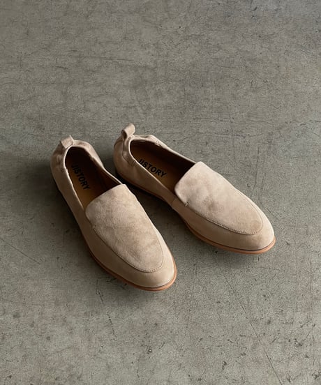 SUEDE LEATHER VAMP LOAFERS / 4color