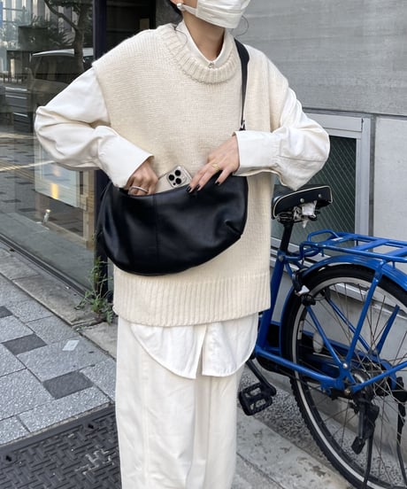 LEATHER SHOULDER BAG / 3color