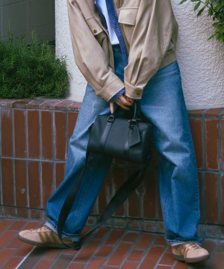 2WAY LEATHER MIDDLE BOSTON BAG