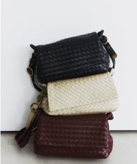 2WAY MINI LEATHER MESH BAG / 3color