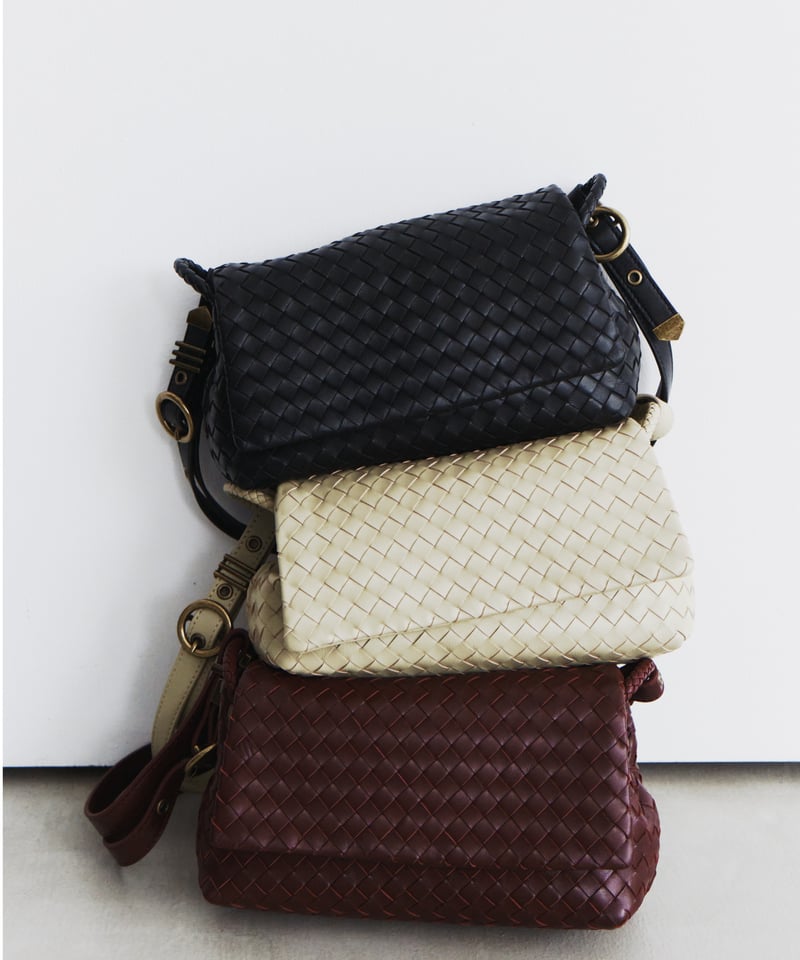 2WAY MINI LEATHER MESH BAG / 3color | JISTORY