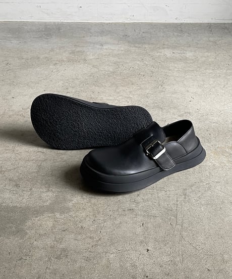ROUND BUCKLE SHOES / 2color