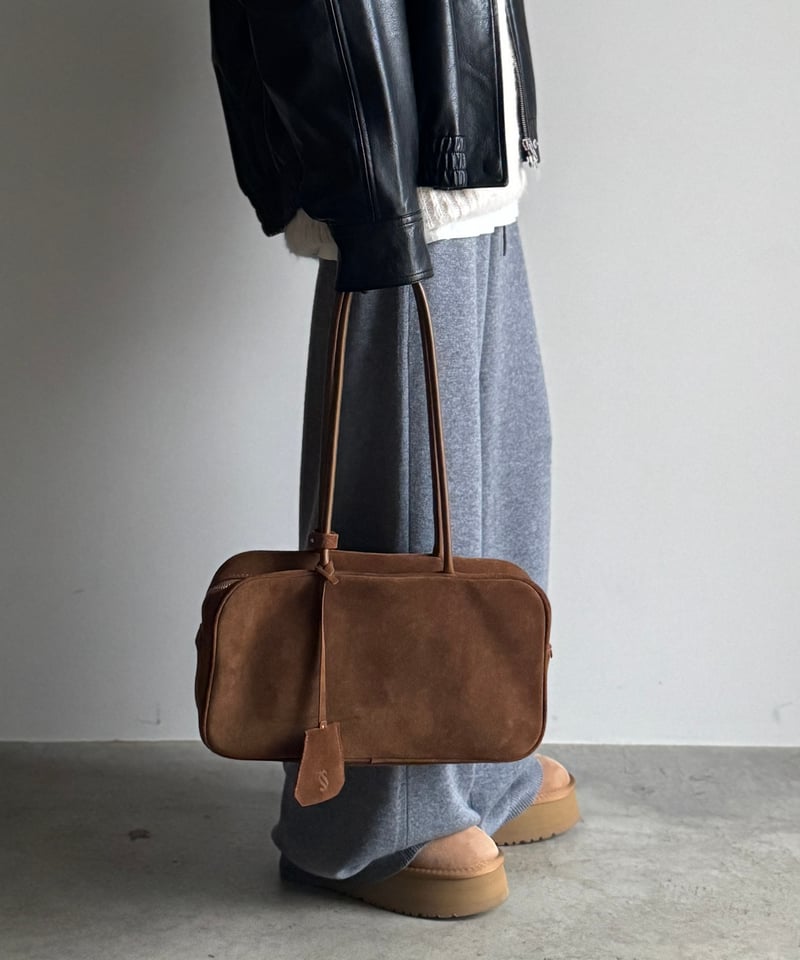 SUEDE SHOULDER BOSTON BAG | JISTORY SUEDE SHOULDER BOSTON BAG | JISTORY