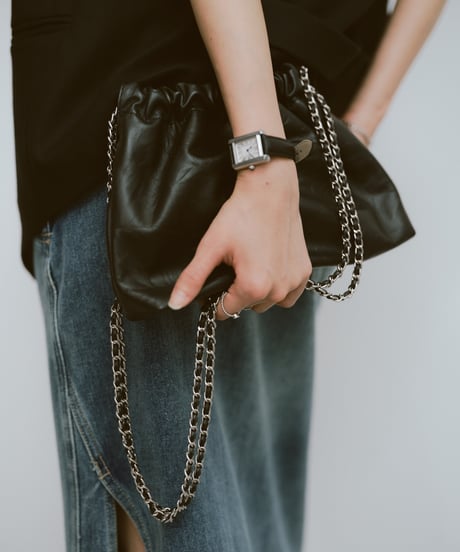 CHAIN SHOULDER WRINKLE BAG