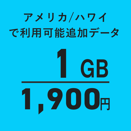 【海外データ】アメリカ・ハワイ1GB