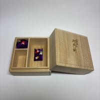 宝石箱型お裁縫箱　紫系