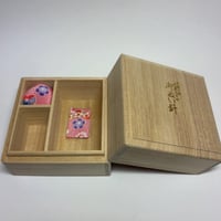 宝石箱型お裁縫箱　ピンク系