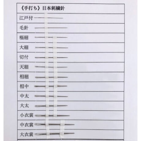 ［切付］手打ち日本刺繍針（太さ0.45mm、長さ27.0mm）