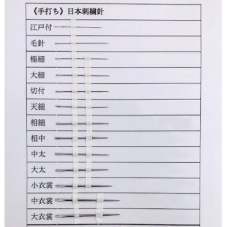 ［大太］手打ち日本刺繍針（太さ0.84mm、長さ28.0mm）