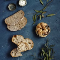 45曇青鉛の空気漂うバケットネイビーブルー