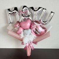 【推し活・誕生日】name ribbon heart bouquet