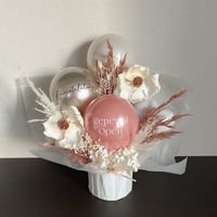 rose gold palm arrange
