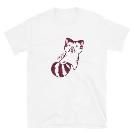 Short-Sleeve Unisex T-Shirt｜White ＆ Black｜Worldwide Shipping｜ Merry Cat｜003
