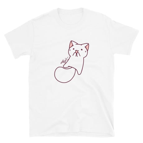 Short-Sleeve Unisex T-Shirt｜White ＆ Black｜Worldwide Shipping｜ Merry Cat｜002