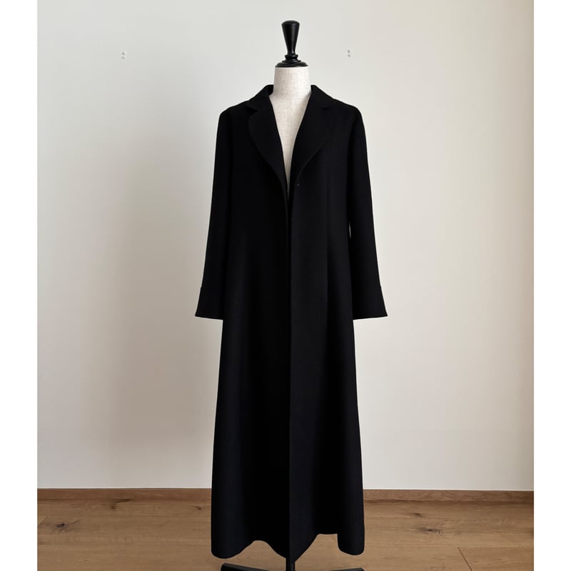 ロロピアーナ PEONY 100%カシミヤ ロングコート ブラック ハンドメイド