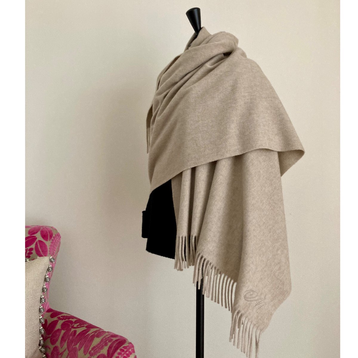 【未使用】マグノリアコレクション♡カシミヤマフラー　望月順子 未使用】マグノリアコレクション♡カシミヤマフラー望月順子