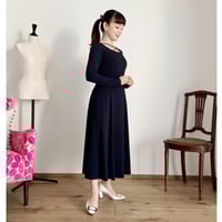 ジャージー長袖ワンピース