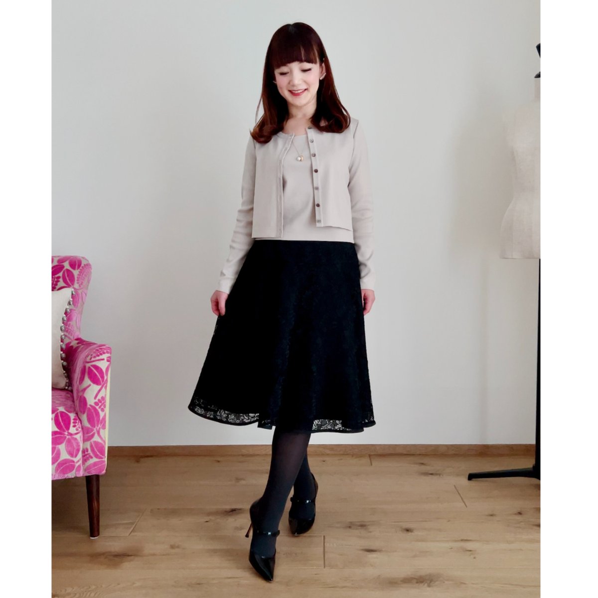 きちんとして見えるニット。アンサンブルニットの活用の仕方。 | 望月順子