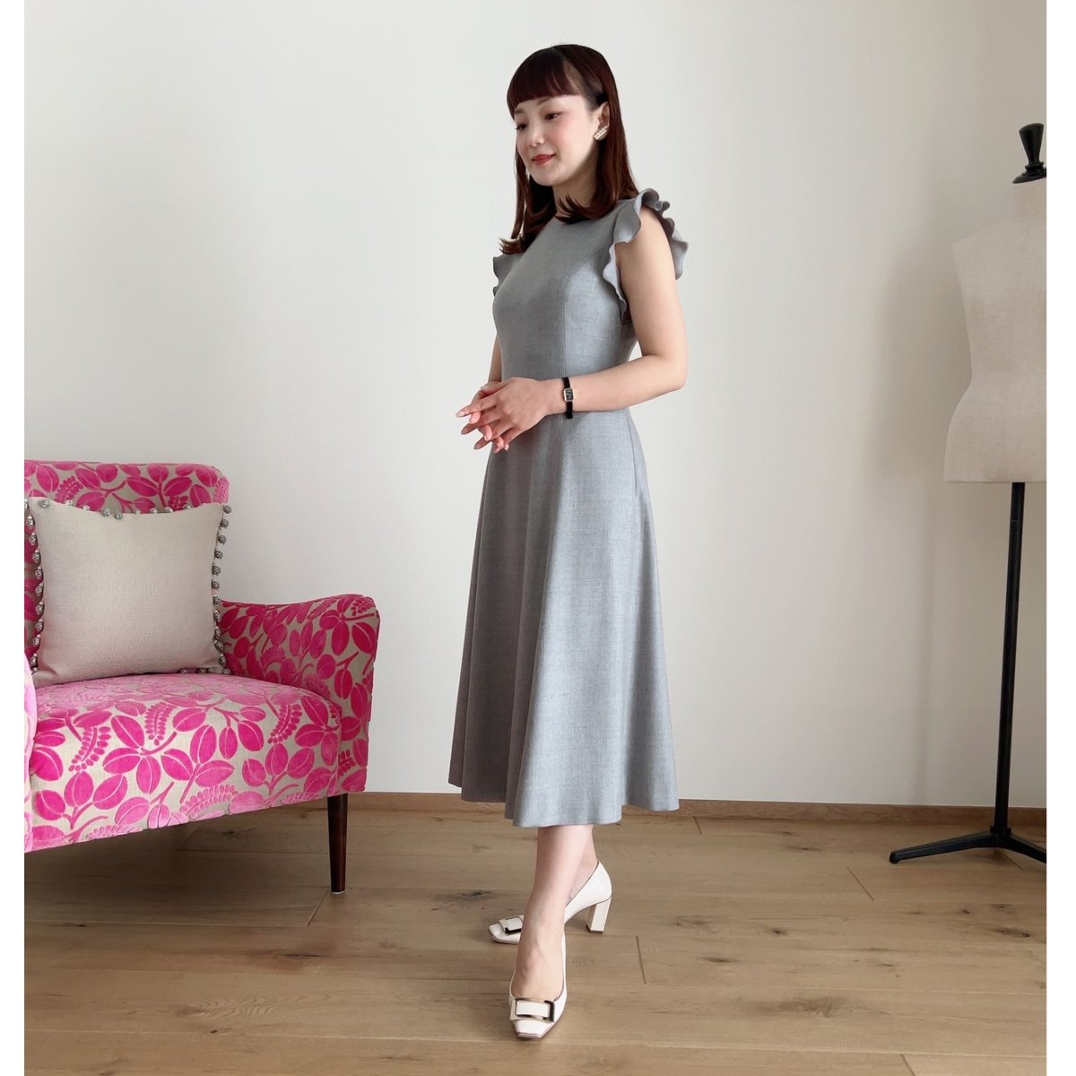 フリル袖ワンピース | Magnolia collection