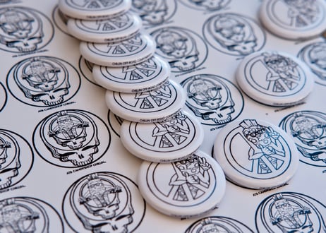 *peaceful times*  PIN-BACK BUTTON