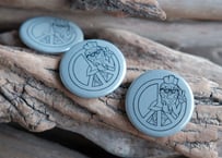 REFLECTOR *peaceful times*  PIN-BACK BUTTON