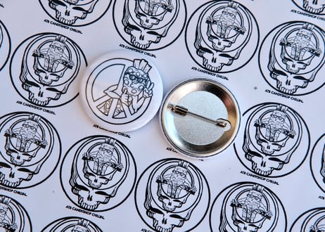 *peaceful times*  PIN-BACK BUTTON