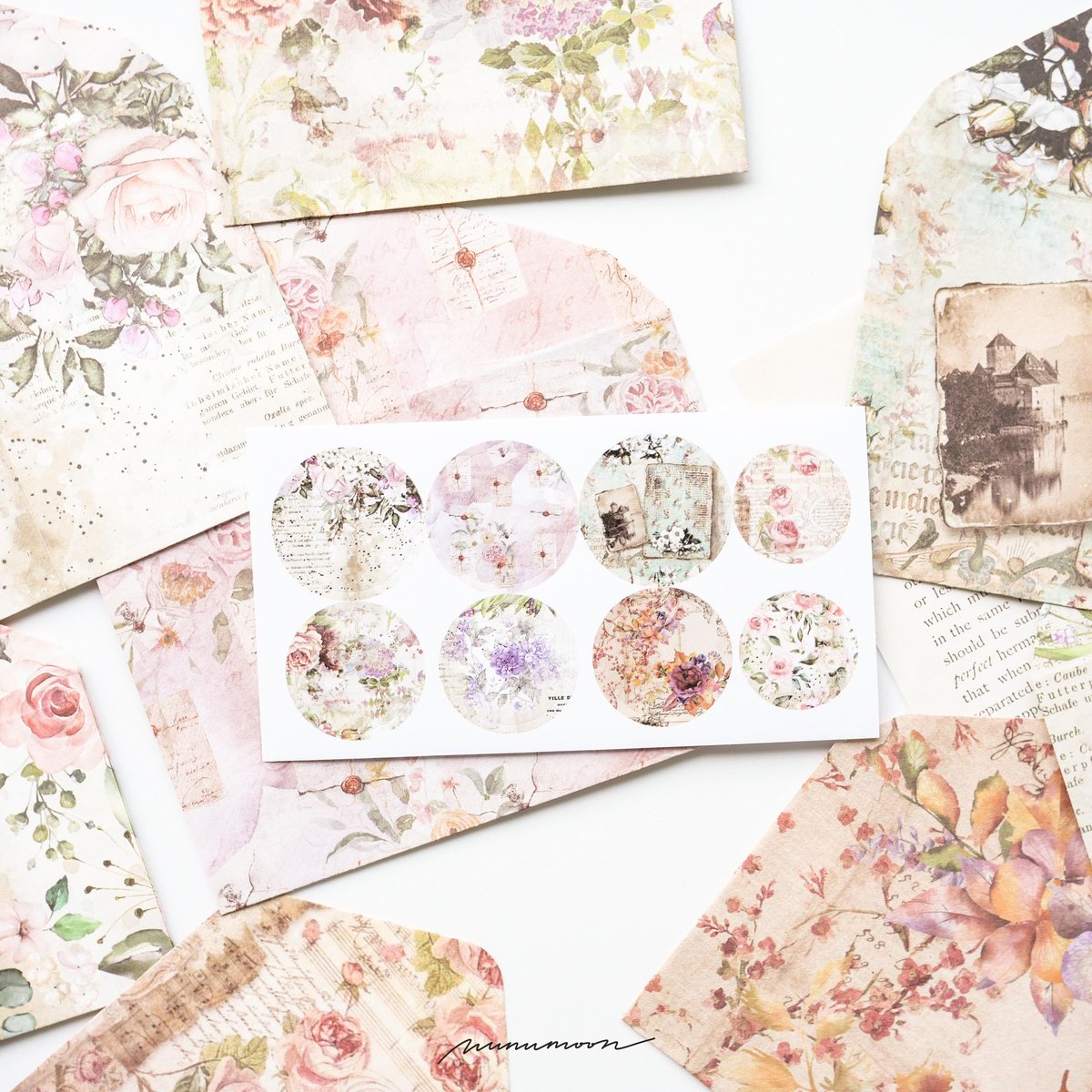 コラージュ ミニ封筒 10枚 女の子がかわいいです