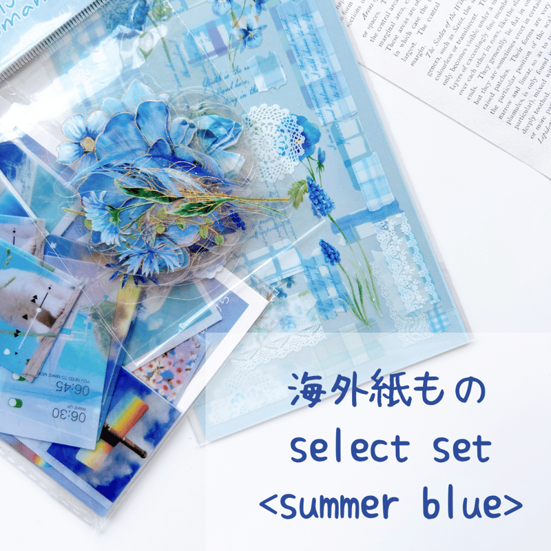 まとめ買い☆海外紙ものセレクトセット summer blue | nunumoon