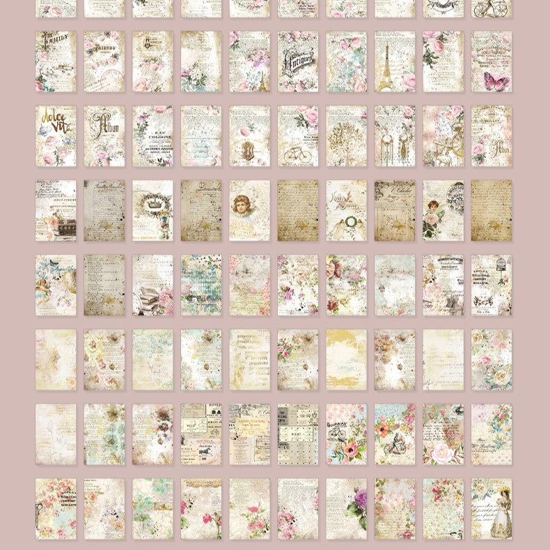 【コラージュ素材♡】ナンバリングメモ 100枚 コラージュ素材♡】ナンバリングメモ 100枚