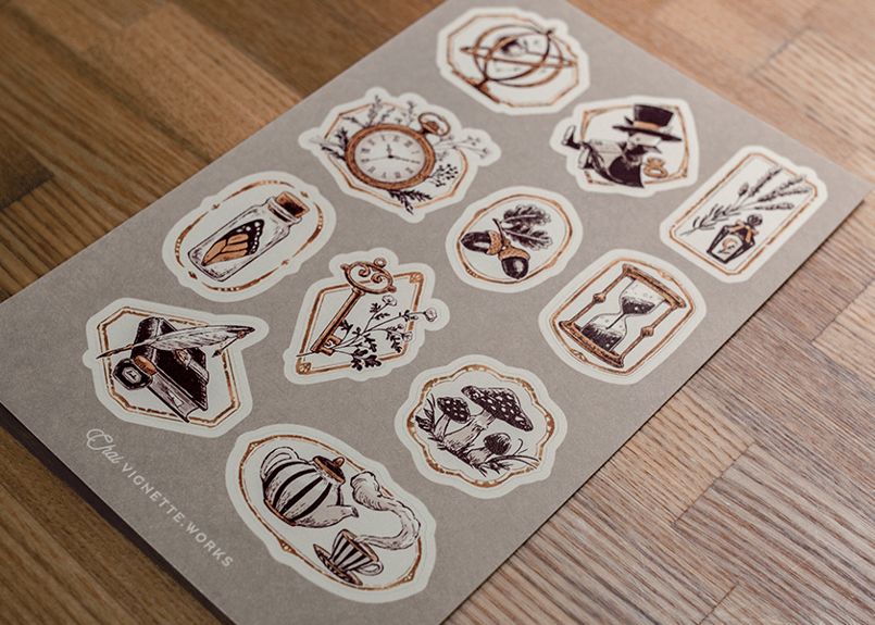 色褪せたラベルたち」ステッカーセット | Vignette STORE