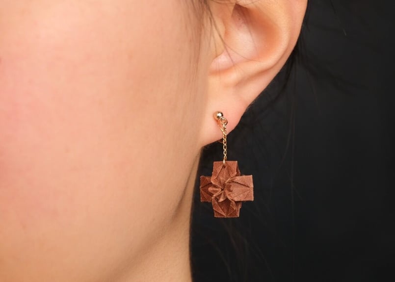 cross柿渋 ピアス or イヤリング | ORITO SHOP Online