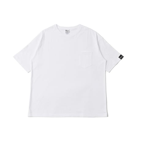 【送料無料】TシャツBST（白）　シンプル　おしゃれ　メンズ　レディース　ビッグシルエット　ポケット付き