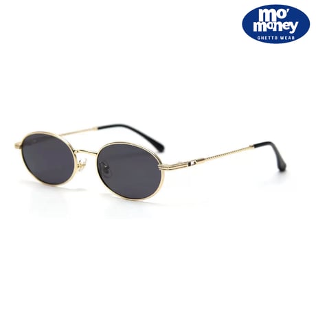 90's Oval Sunglasses / Black Lens×Gold Frame UNISEX