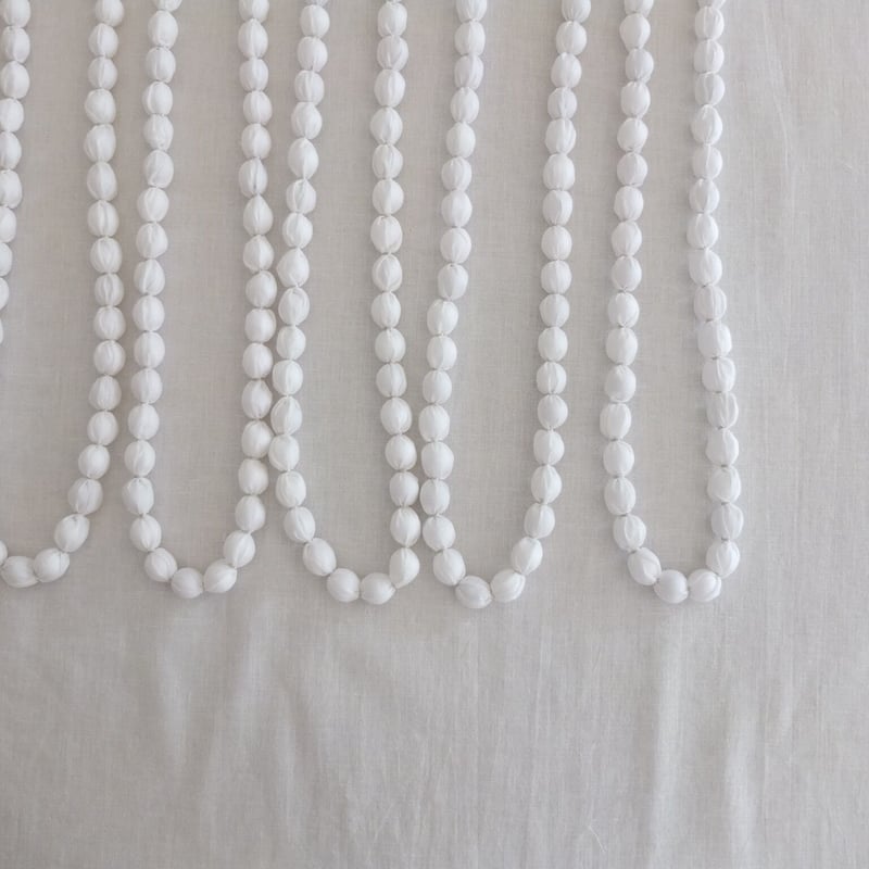White cotton ball strap | yoep
