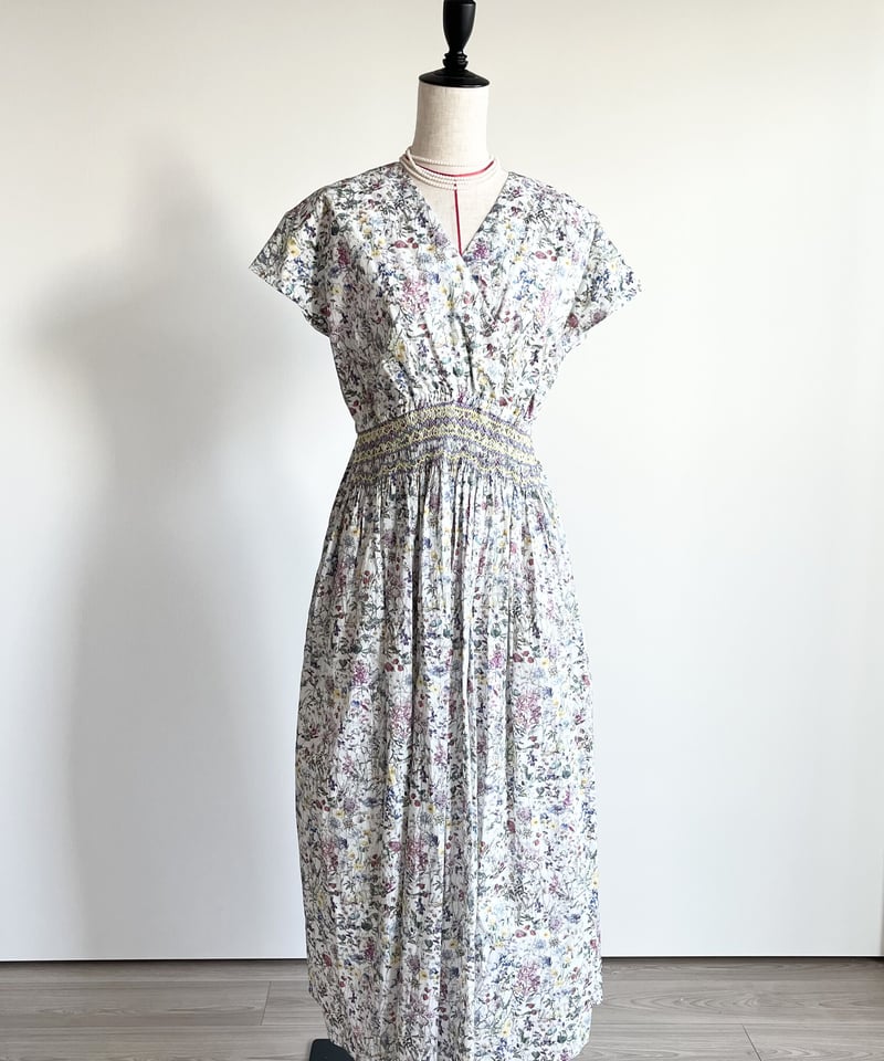 リバティ　カシュクールワンピース　授乳服 授乳ワンピース（カシュクール） | 《appure》リバティ・ファブリック