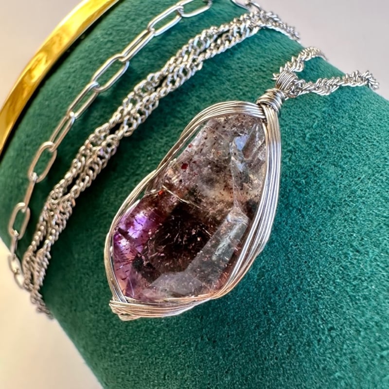 アメジストエレスチャル原石 ネックレス | F, Stone & E.O