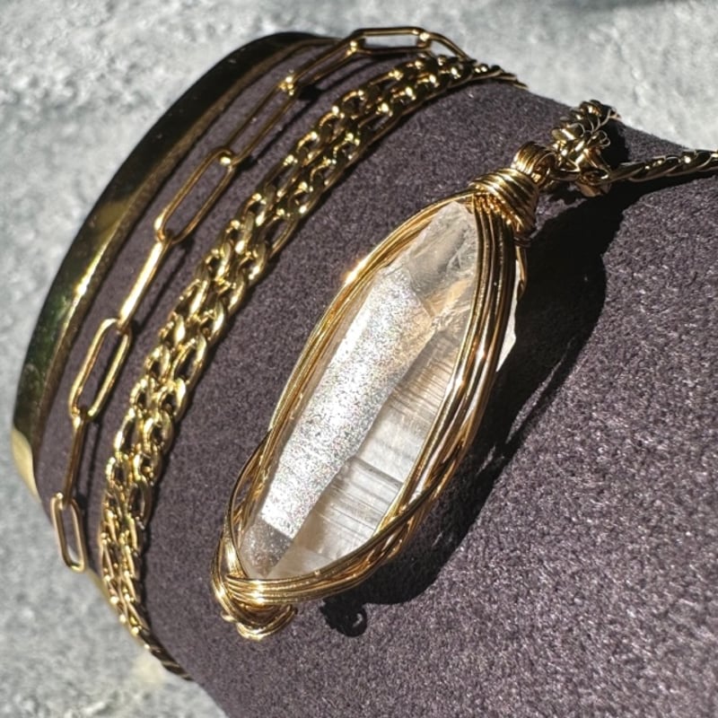 レムリアンシード水晶原石 ネックレス | F, Stone & E.O