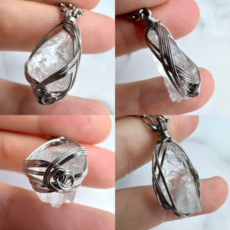 涙型ペタライトペンダントヘット 涙型ペタライトペンダントヘット ペタライト原石 ネックレス | F