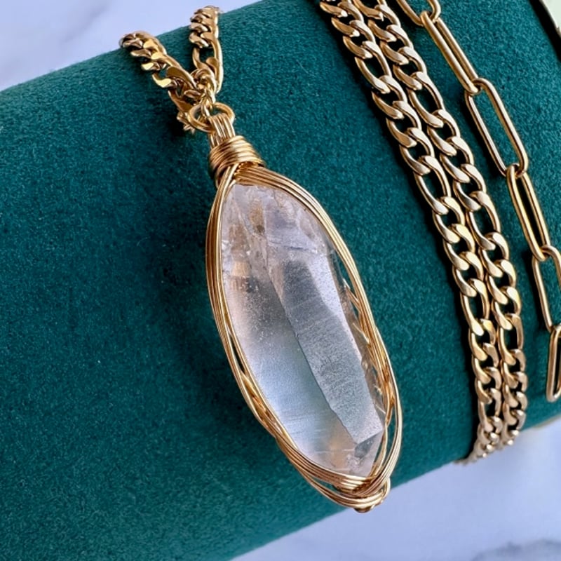 レムリアンシード水晶原石 ネックレス | F, Stone & E.O