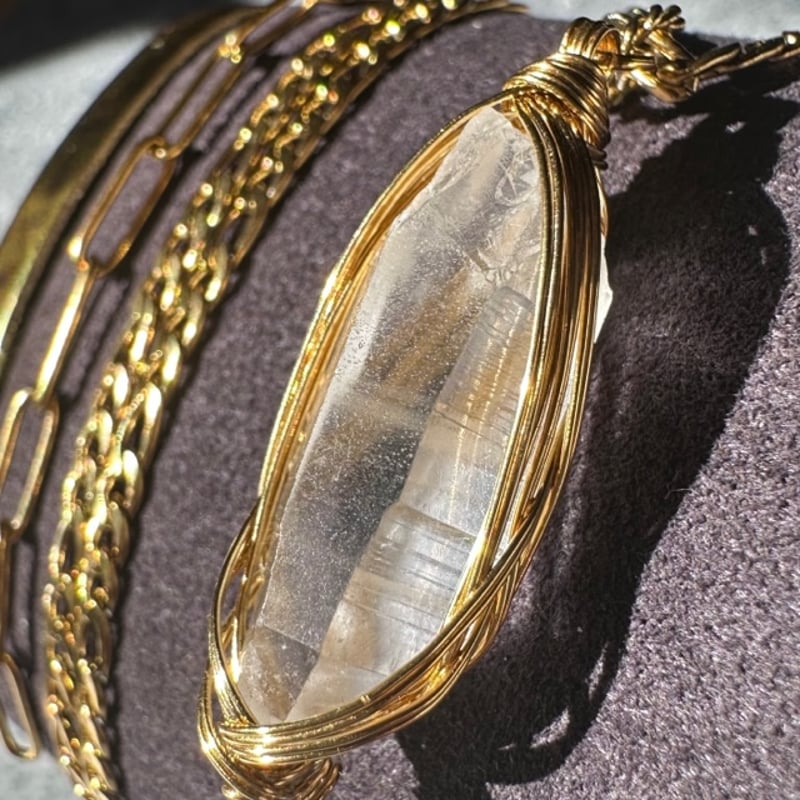 レムリアンシード水晶原石 ネックレス | F, Stone & E.O