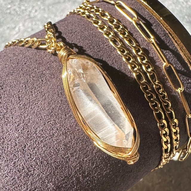 レムリアンシード水晶原石 ネックレス | F, Stone & E.O