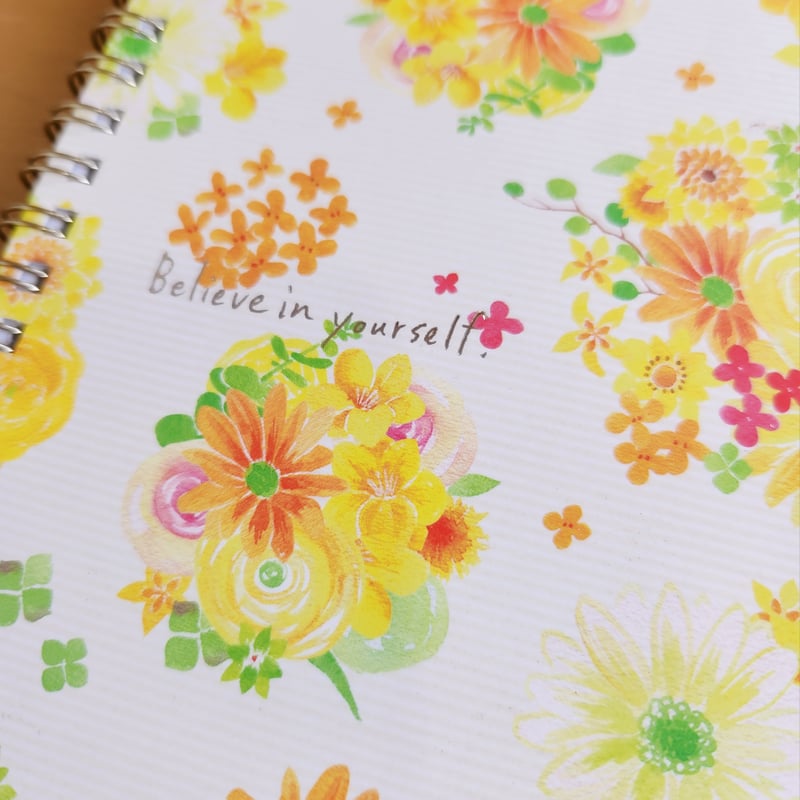 花柄ノート「黄色いフラワー」 | K'sLily STORE